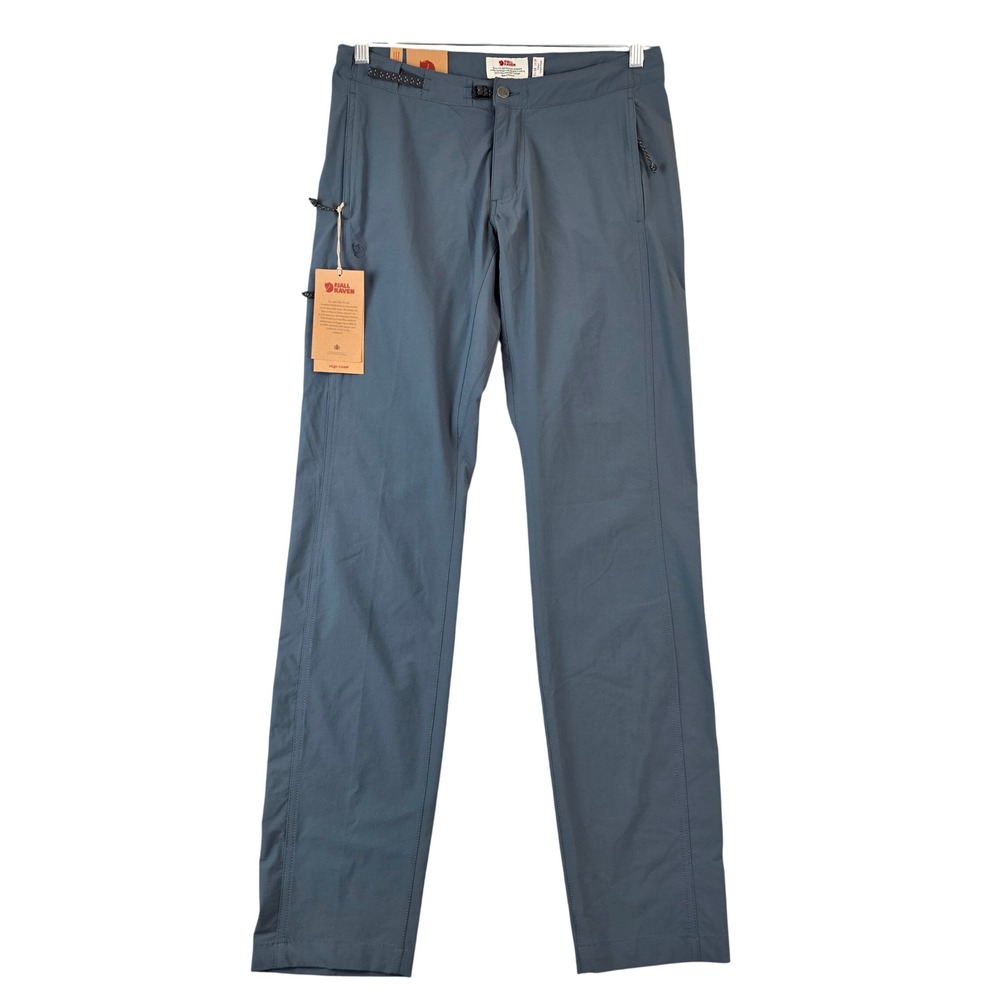 Fjallraven High Coast Trail Trousers W Dusk Blue Grey Pants Hiking Active US 29
